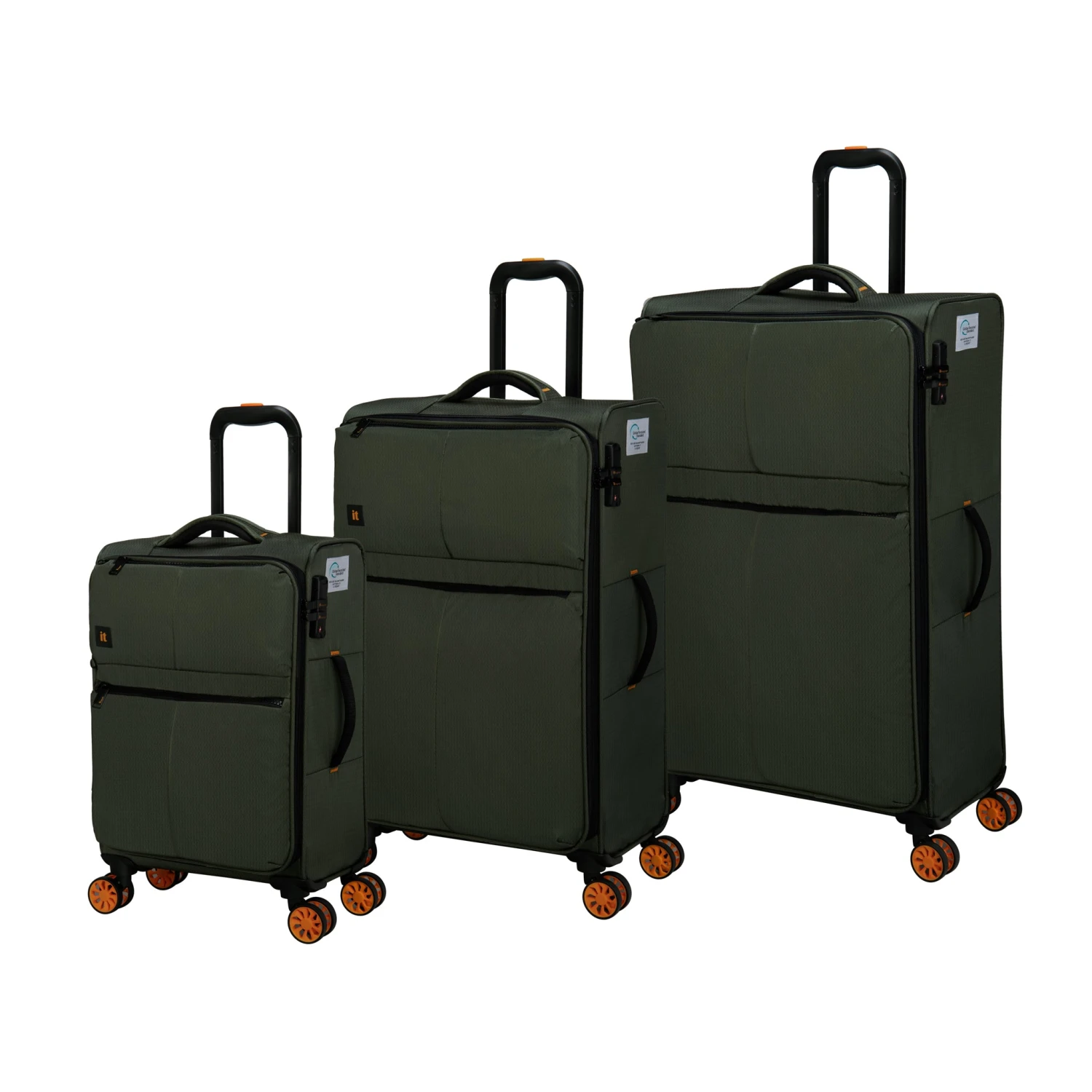 IT Luggage Lykke - 3pc Set (Rifle Green) 1 IT Luggage Lykke - 3pc Set (Rifle Green)