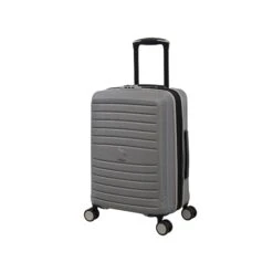 IT Luggage Eco-Protect - 3pc Set (Elephant Skin) -Travel Storage 32759 UK16 2910E08GreyskinS735SSFrontpanel18.9in