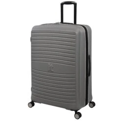 IT Luggage Eco-Protect - 3pc Set (Elephant Skin) -Travel Storage 32759 UK16 2910E08GreyskinS735SSFrontpanel29in