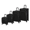 IT Luggage Trinary - 4pc Set (Black)
