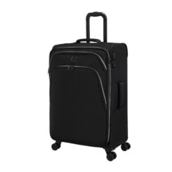 IT Luggage Trinary - 4pc Set (Black) -Travel Storage 32909 UK12 2875 08BlackSSFrontpanel25in