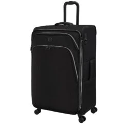IT Luggage Trinary - 4pc Set (Black) -Travel Storage 32909 UK12 2875 08BlackSSFrontpanel29in