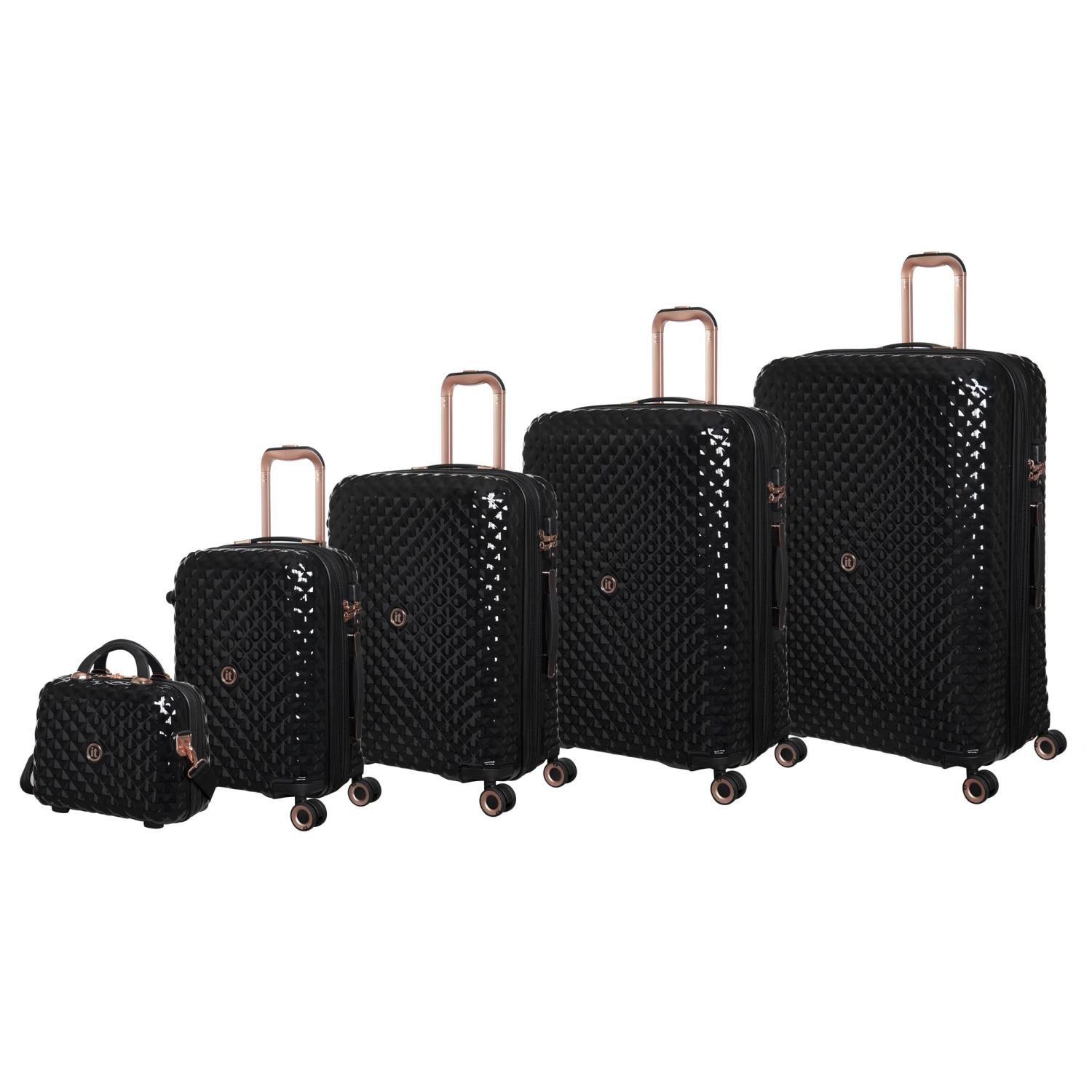 IT Luggage Glitzy - 5pc Set (Black) 1 IT Luggage Glitzy - 5pc Set (Black)