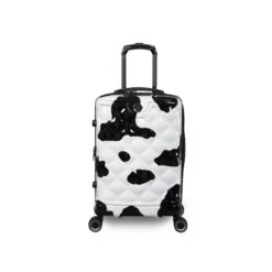 IT Luggage Indulging - 4pc Set (Moo Cow Print) 27 IT Luggage Indulging - 4pc Set (Moo Cow Print) -Travel Storage 33198 UK16 3039A08Moocowblack whiterepeatprintSSFrontpaneldirectly18.5in