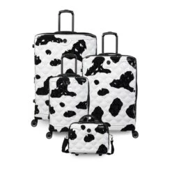 IT Luggage Indulging - Medium Plus (Moo Cow Print) 26 IT Luggage Indulging - Medium Plus (Moo Cow Print) -Travel Storage 33198 UK16 3039A08Moocowblack whiterepeatprintSSFrontpaneldirectlyset6 6e5acb9e 1e74 40f6 882a 78663a8f6b36
