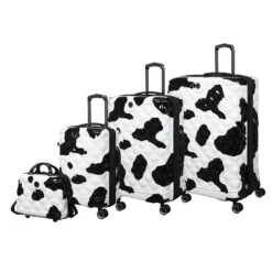 IT Luggage Indulging - Medium Plus (Moo Cow Print) 27 IT Luggage Indulging - Medium Plus (Moo Cow Print) -Travel Storage 33198 UK16 3039A08Moocowblack whiterepeatprintSSFrontpanelset2 3e152662 94ba 4587 bc32 b3c3f6475e6b