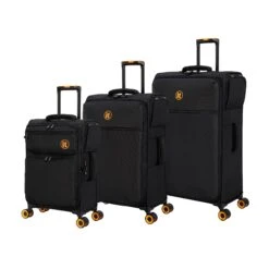 Simultaneous - 3pc Set (Black) -Travel Storage 33202 UK12 2900 08BlackSSFrontpanel