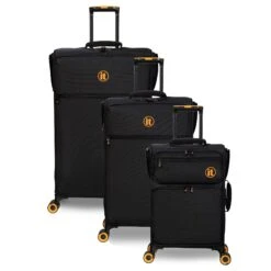 Simultaneous - 3pc Set (Black) -Travel Storage 33202 UK12 2900 08BlackSSFrontpaneldirectlyset1