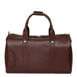 S Babila Saffiano Leather Cabin Holdall - 46cm -Travel Storage 47505 burgundy 4 67092.1650921046