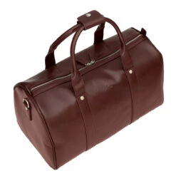 S Babila Saffiano Leather Cabin Holdall - 46cm -Travel Storage 47505 burgundy 5 1 65846.1650921060