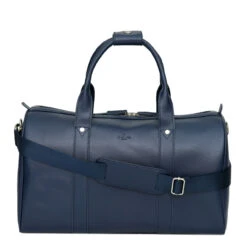 S Babila Saffiano Leather Cabin Holdall - 46cm -Travel Storage 47505 navy 1 73860.1650921063