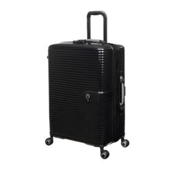 IT Luggage Helixian - 3pc Set (Black) -Travel Storage 61334 US16 2842 08BlackS001SSFrontpanel25in