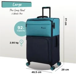 Duo-Tone - Large (Capri Breeze / Dress Blues) -Travel Storage Duo Tone Large Capri dims weights