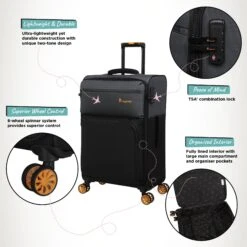 Duo-Tone - Medium (Pewter & Black) -Travel Storage Duo Tone Med Black Infographic