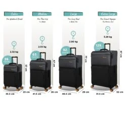 Duo-Tone - Medium (Pewter & Black) -Travel Storage Duo Tone Set Black dims weights 46cf0ac8 bb27 4710 b96d dc3a706af0dd