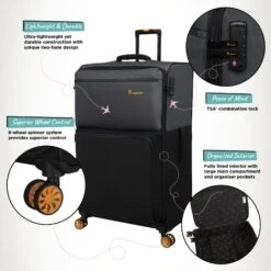 Duo-Tone - Extra Large (Pewter & Black) 13 Duo-Tone - Extra Large (Pewter & Black) -Travel Storage Duo Tone XLarge Black Infographic