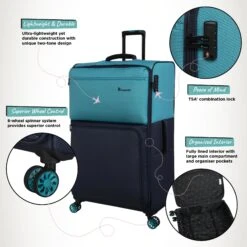 Duo-Tone - Extra Large (Capri Breeze / Dress Blues) -Travel Storage Duo Tone XLarge Capri Infographic