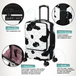 IT Luggage Indulging II - 4pc Set (Moo Cow Print) 23 IT Luggage Indulging II - 4pc Set (Moo Cow Print) -Travel Storage Indulging Moo Cabin Pocket Infographic 5938d24b a009 4db3 8aad 3ee1fec01ce1
