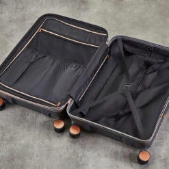 Rock Mayfair 4 Wheel Cabin Suitcase - 54cm 17 Rock Mayfair 4 Wheel Cabin Suitcase - 54cm -Travel Storage Interior Mayfair Charcoal TR 0238 05909.1686734106