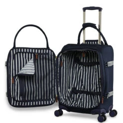 Joules Coast 4 Wheel Cabin Suitcase - 54cm -Travel Storage JLS5003 002 Cabin Trolley Case 4W French Navy 3 79853.1695121076