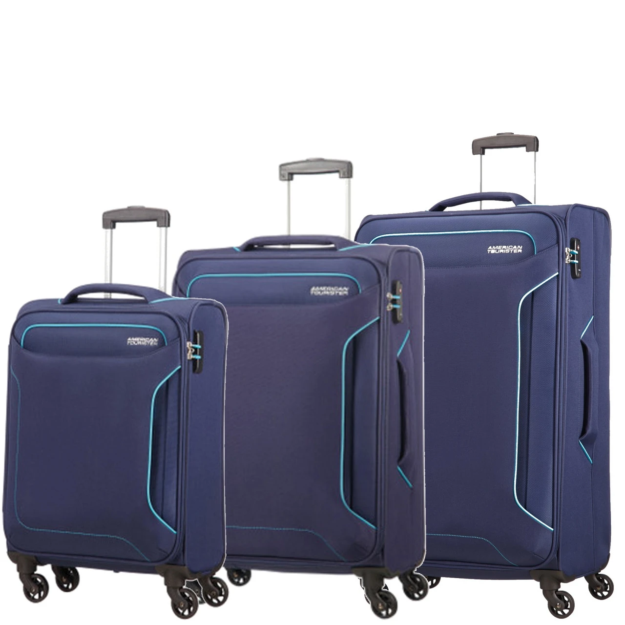 American Tourister Holiday Heat 3 Piece Luggage Set - 55cm, 67cm & 79cm 1 American Tourister Holiday Heat 3 Piece Luggage Set - 55cm, 67cm & 79cm