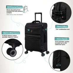IT Luggage Precursor - Cabin (Black) 12 IT Luggage Precursor - Cabin (Black) -Travel Storage Precursor Cabin Black Infographic