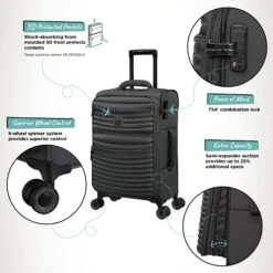 IT Luggage Precursor - Cabin (Charcoal) 13 IT Luggage Precursor - Cabin (Charcoal) -Travel Storage Precursor Cabin Charcoal Infographic