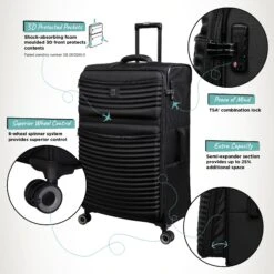 IT Luggage Precursor - Large (Black) -Travel Storage Precursor Large Black Infographic