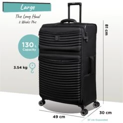IT Luggage Precursor - Large (Black) -Travel Storage Precursor Large black dims weights