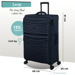 IT Luggage Precursor - Large (Dress Blues) -Travel Storage Precursor Large blue dims weights