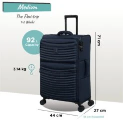 IT Luggage Precursor - Medium Plus (Dress Blues) 26 IT Luggage Precursor - Medium Plus (Dress Blues) -Travel Storage Precursor Med blue dims weights