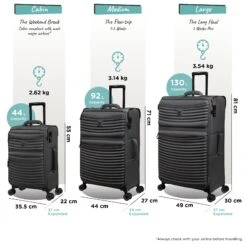 IT Luggage Precursor - Cabin (Charcoal) 20 IT Luggage Precursor - Cabin (Charcoal) -Travel Storage Precursor set Charcoal dims weights