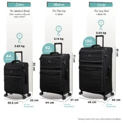 IT Luggage Precursor - Medium Plus (Black) -Travel Storage Precursor set black dims weights 8805351a c748 4195 b0b9 d2fa177ddca8