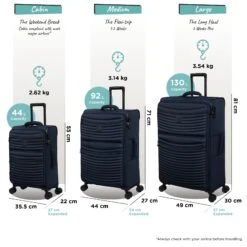 IT Luggage Precursor - Cabin (Dress Blues) -Travel Storage Precursor set blue dims weights