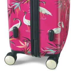 Sara Miller 4 Wheel Medium Suitcase - 67cm -Travel Storage Sara Miller Pink Heron Wheels 97009.1695399327