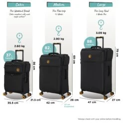 Simultaneous - Large (Black) -Travel Storage Simultaneous Set Blk dims weights 2ac182f8 dbd5 4c60 abdd 4faba8d16bea