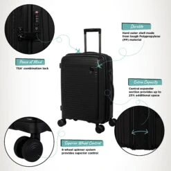 IT Luggage Spontaneous - Cabin (Black) -Travel Storage Spontaneous Cabin Blk Infographic