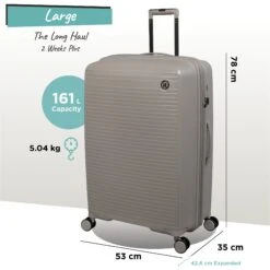 IT Luggage Spontaneous - Large (Feather Grey) -Travel Storage Spontaneous Large Feather dims weights