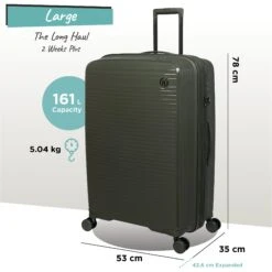 IT Luggage Spontaneous - Large (Olive Night) -Travel Storage Spontaneous Large olive dims weights