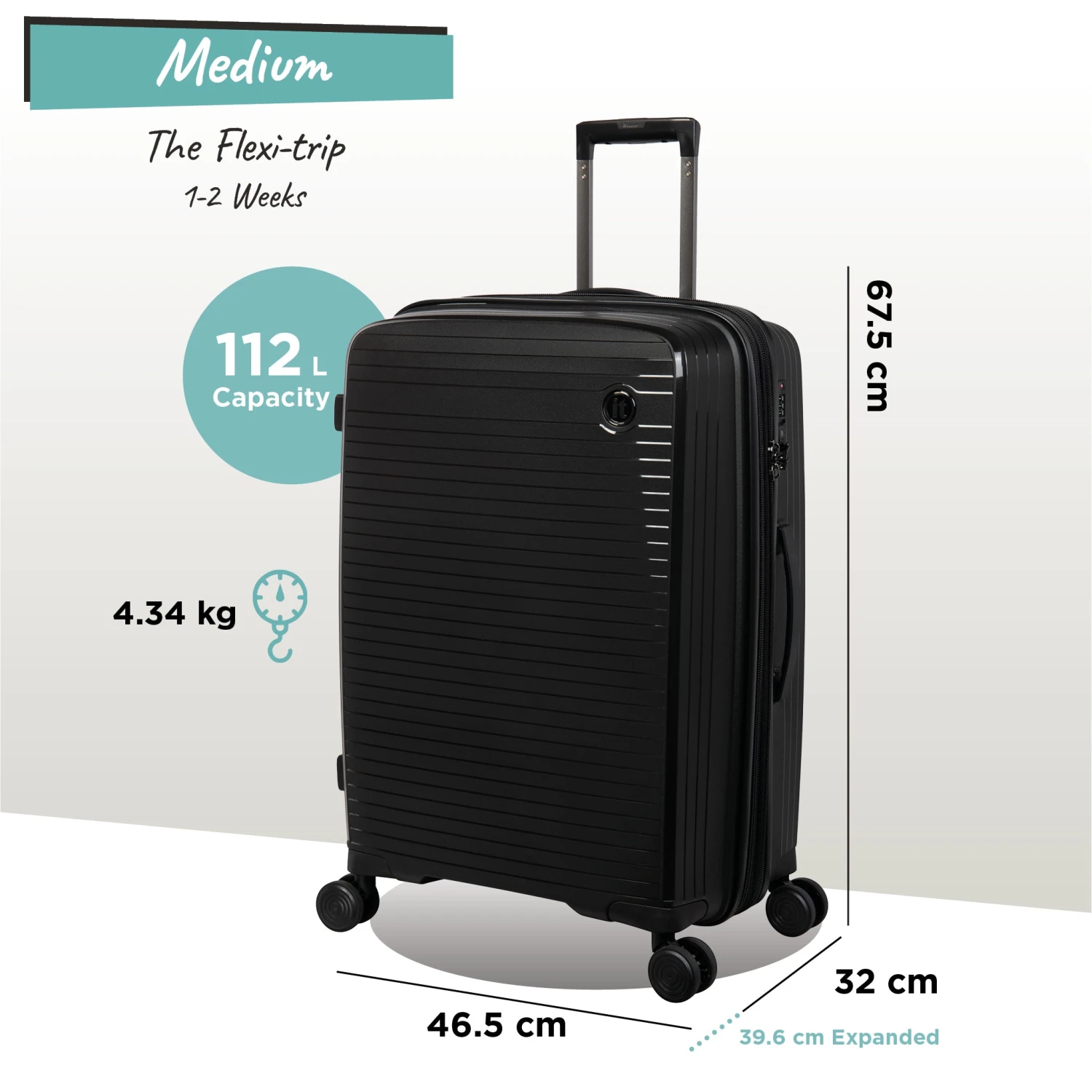 IT Luggage Spontaneous - Medium Plus (Black) 9 IT Luggage Spontaneous - Medium Plus (Black) - Image 9