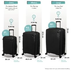 IT Luggage Spontaneous - Cabin (Black) -Travel Storage Spontaneous Set blk dims weights 40013629 2ec6 4853 8376 955779888cdc
