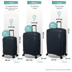 IT Luggage Spontaneous - 3pc Set (Blueberry) 24 IT Luggage Spontaneous - 3pc Set (Blueberry) -Travel Storage Spontaneous Set blueberry dims weights