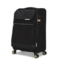 Ted Baker Albany Eco 4 Wheel Medium Suitcase - 69cm -Travel Storage TBW7002 001 Ted Baker Albany Eco Black Medium Case 2 75176.1684486062