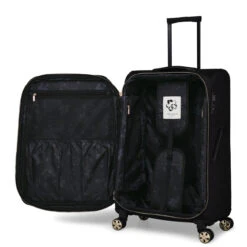Ted Baker Albany Eco 4 Wheel Medium Suitcase - 69cm -Travel Storage TBW7002 001 Ted Baker Albany Eco Black Medium Case 3 90932.1684486062