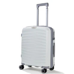 Rock Sunwave 4 Wheel Exp Cabin Suitcase - 54cm -Travel Storage TR 0212 WH S 3 19291.1661262765