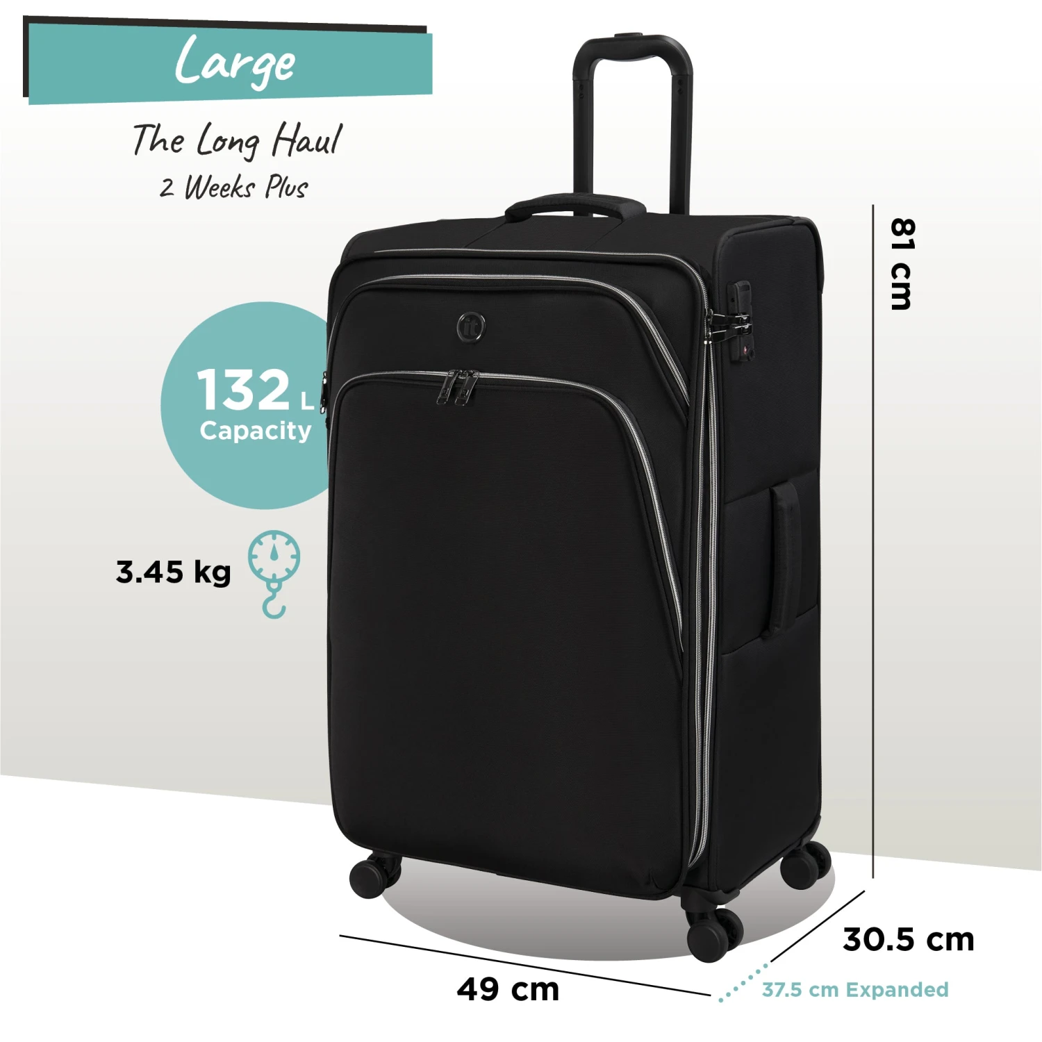 IT Luggage Trinary - Large (Black) 2 IT Luggage Trinary - Large (Black) - Image 2
