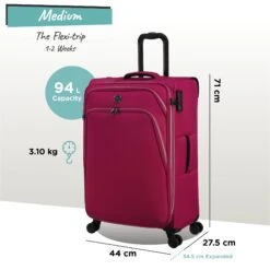 New Arrival -Travel Storage Trinary medium magenta dims weights
