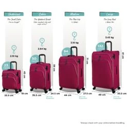 IT Luggage Trinary - Large (Viva Magenta) -Travel Storage Trinary set magenta dims weights 2b34ee48 7277 4b89 966a b15247491783