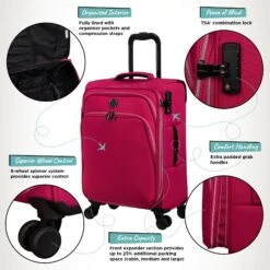 IT Luggage Trinary - Cabin (Viva Magenta) 15 IT Luggage Trinary - Cabin (Viva Magenta) -Travel Storage Website Infographic Trinary cabin Magenta 3824b1b3 4c29 42f6 8ca9 6b27f7a5b1e4